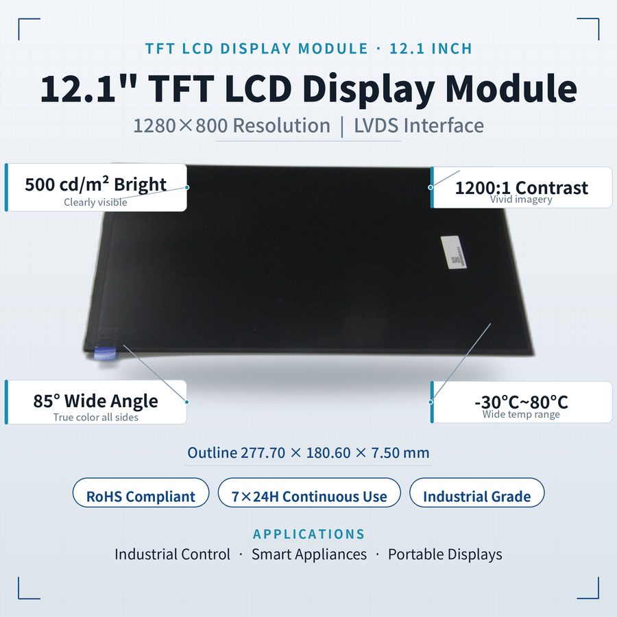 12.1" Industrial TFT LCD Display Module — YC-LCM121005